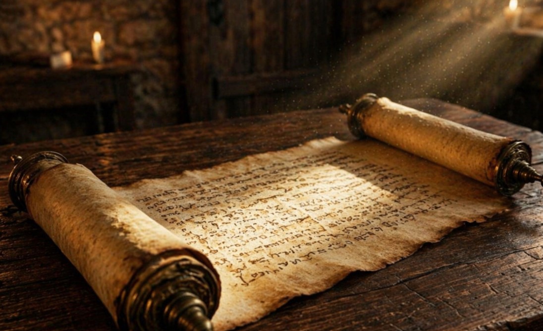 Pergaminho antigo iluminado